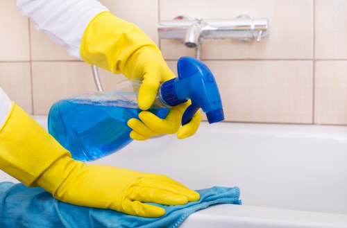 Deep cleaning of kitchen surfaces during move in cleaning